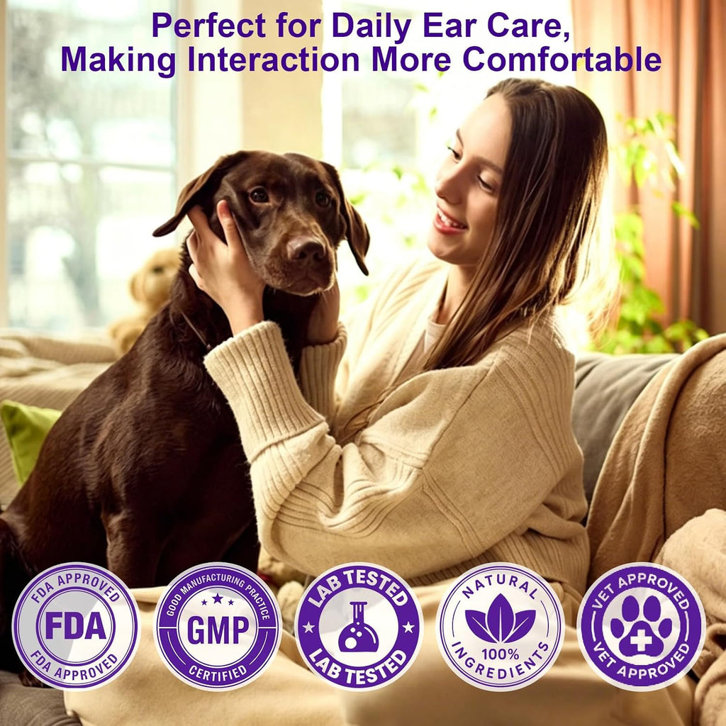 Product packaging for Mekseks dog and cat ear wash