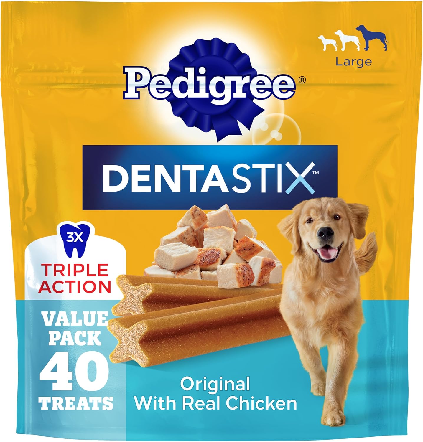 Pedigree Dentastix Large Dog Treats, Original, Beef & Fresh, 2.73 lb. Variety Pack (51 Treats Total) - Image 10