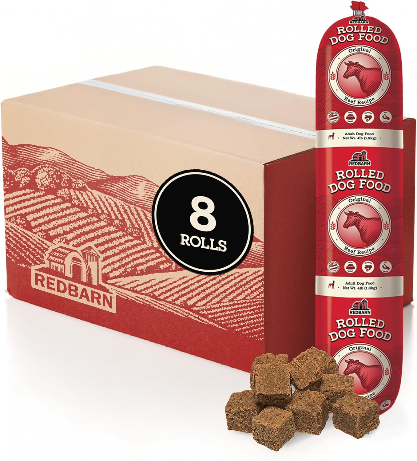 Redbarn Pet Products All-Natural Premium Rolled Dog Food, Beef Recipe - Soft Semi-Moist Wet Formula for High Protein Diet, Training Rewards, & Treat Pill Concealer - 4 lb, 1 Count (Pack of 2) - Image 11