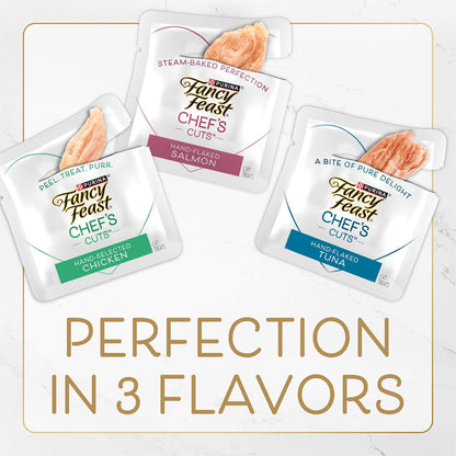 Purina Fancy Feast Purely Hand-Flaked Tuna Cat Treats, Steam-Baked Real Tuna, Pack of 5, 10 Count Pouches - Image 9
