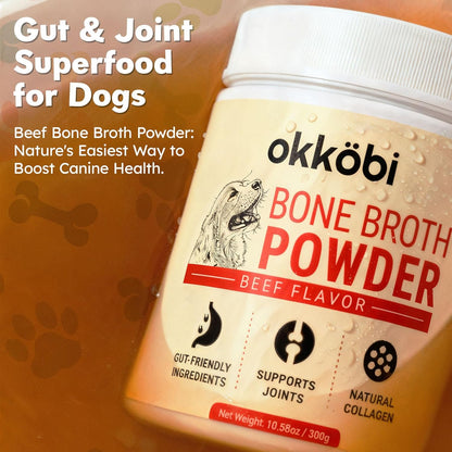 All natural meal topper for picky dogs bone broth supplement