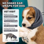 IDOMIK adjustable dog ear muffs showing the secure drawstring close up.
