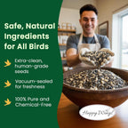 No grow bird seed blend in a feeder
