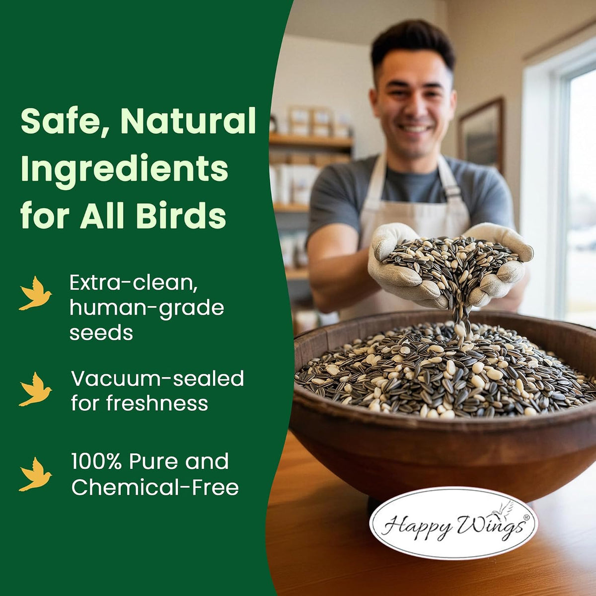 No grow bird seed blend in a feeder