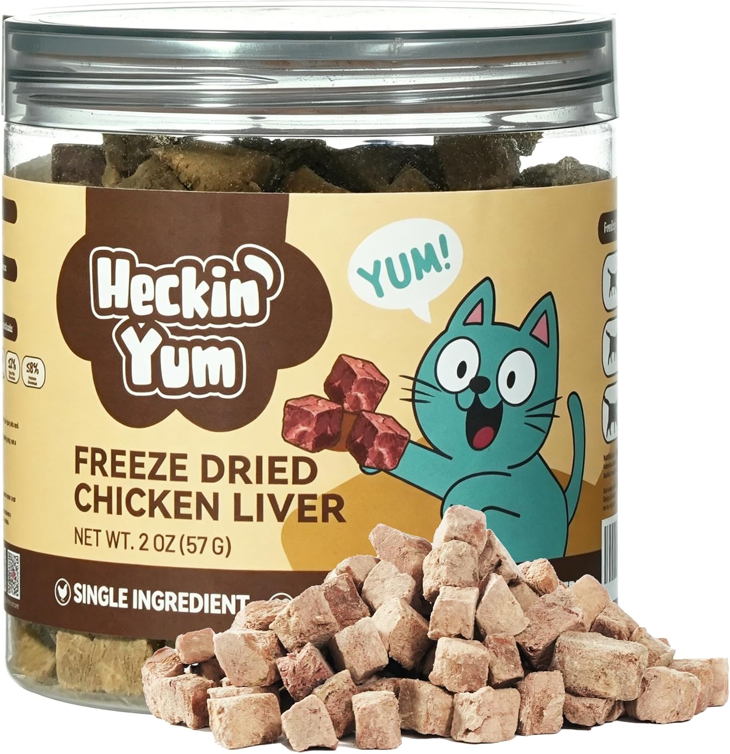 Freeze-Dried Chicken Hearts Cat|Dog Treats|Single Ingredient|High Protein Healthy Pet Food Toppers|Training Snacks,2oz - Image 10