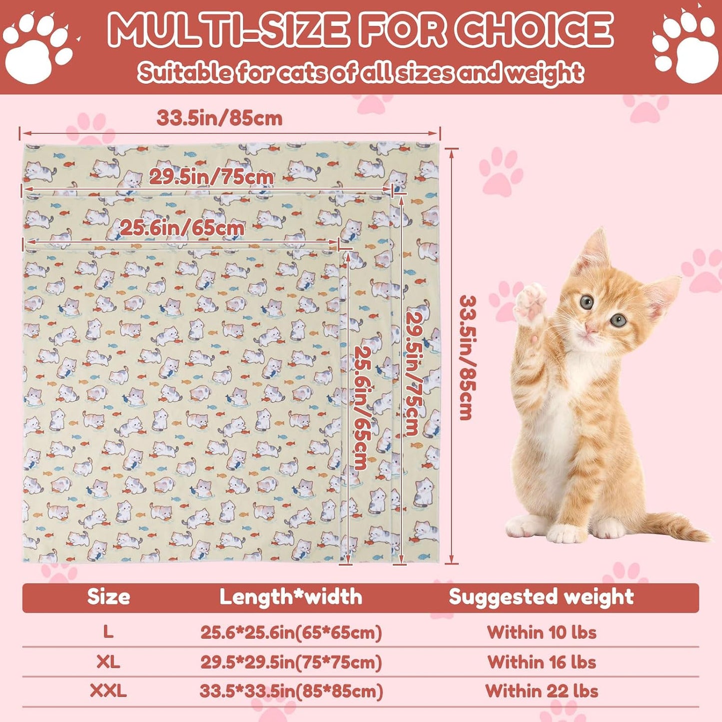 Flexible feline swaddling wrap showing paw isolation for nail trimming