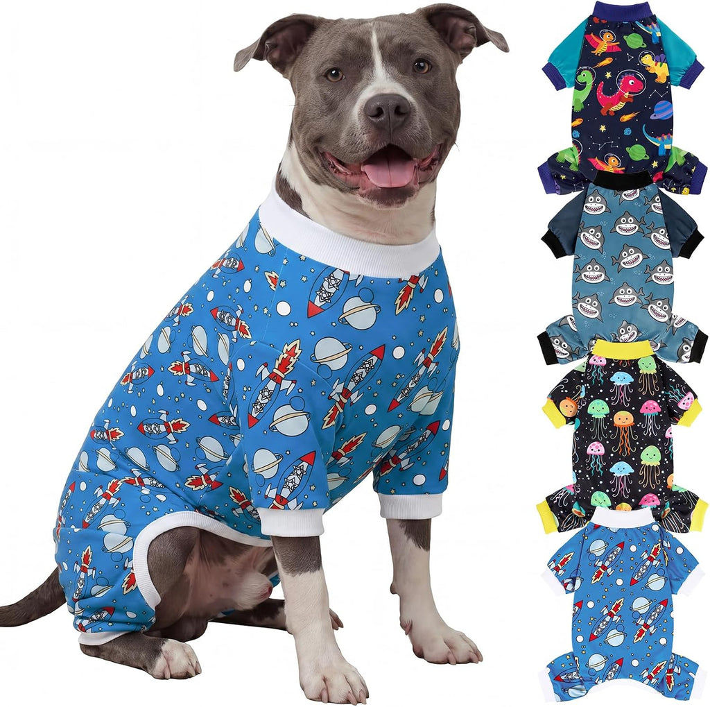 XPUDAC Dog Pajamas Clothes for Small Dogs Boy Girl, Doggie Pjs Puppy Onesies Outfits Pet Clothes for Dog Cat Christmas Pajamas, 4 Styles (Universe, Medium) - Image 11