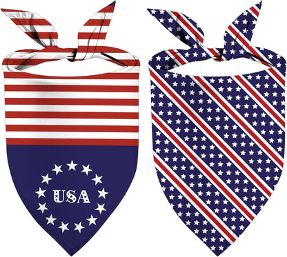 Patriotic Dog Bandanas, Double Sided 2 Pack Holiday 4th of July Dog Kerchief Independence Day Dogs Gifts (03) - Image 10