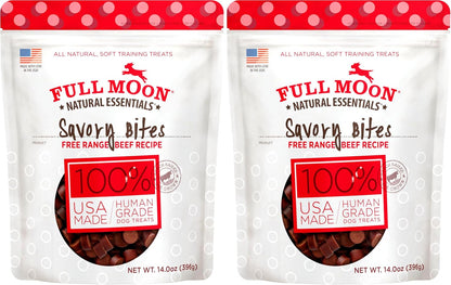 Full Moon Essentials beef savory bites 14 Ounce imported pet food bag
