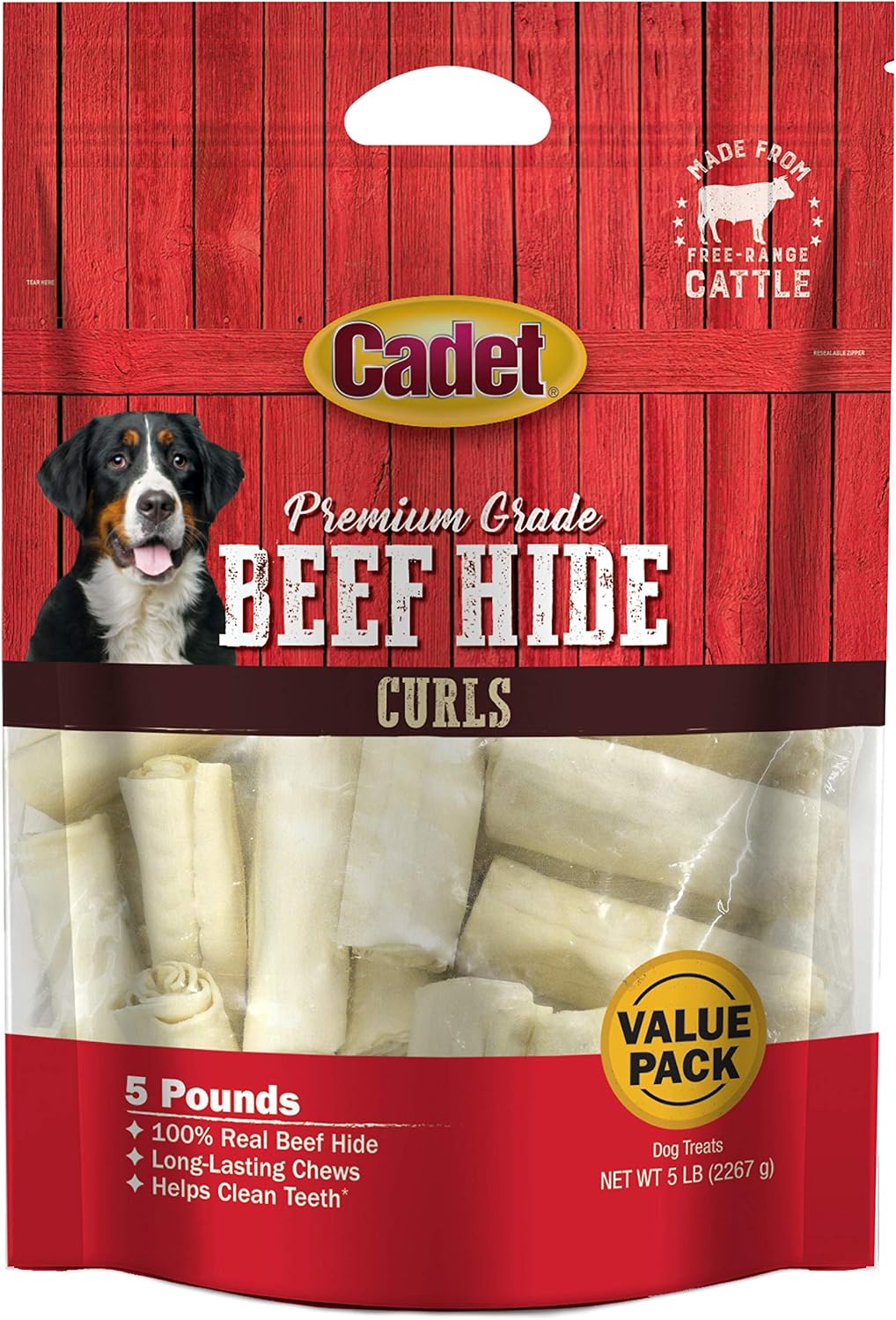 Cadet Premium Grade Beef Hide Retriever Rolls for Dogs 20 Pack, 5 Pounds - Image 10