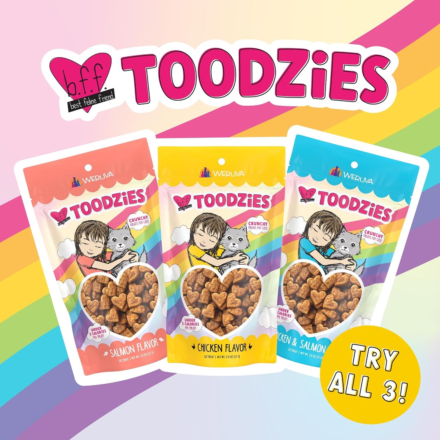 Weruva best feline friend chicken and salmon flavor treats for training rewards