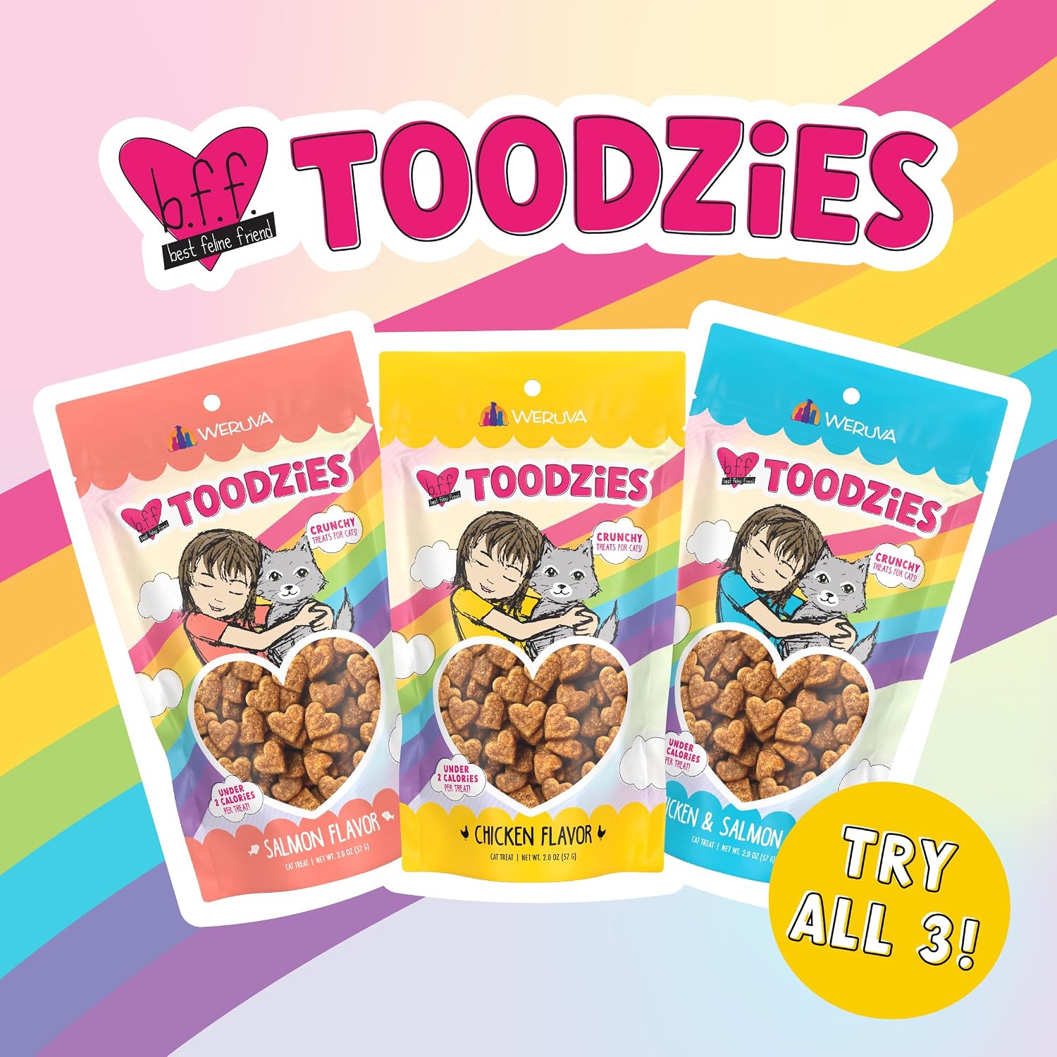 Weruva best feline friend chicken and salmon flavor treats for training rewards