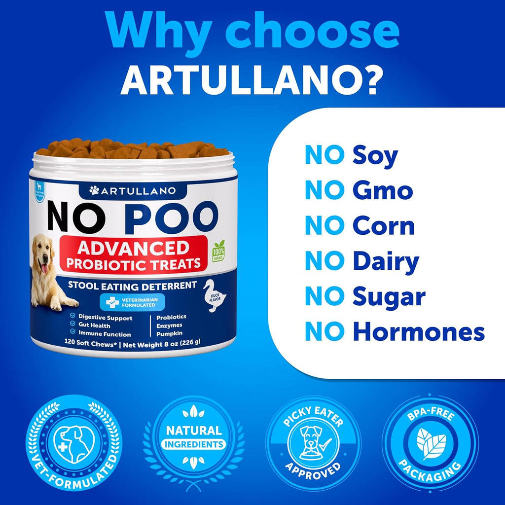 Artullano No Poo Chews side view of packaging