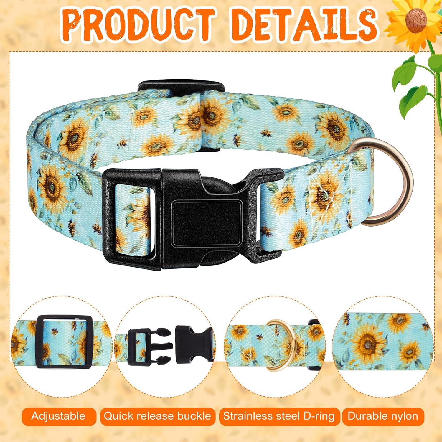 Talltalk high density polyester sheep collars with non slip safety buckles