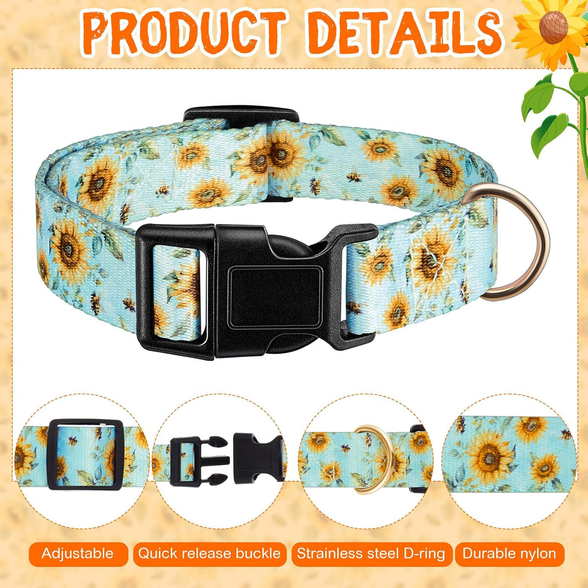 Talltalk high density polyester sheep collars with non slip safety buckles