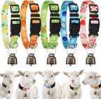 5 Pack Goat Collars with Bells, Horse Sheep Grazing Copper Bells and Adjustable Nylon Collar Set Pet Anti-Lost Loud Bronze Bell for Small Farm Animal Sheep Cow Accessories - Image 10