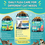 Woyamay Flea Treatment for Cats, 200 Treats Flea and Tick Prevention for Cats Chewables, Natural Cat Flea and Tick Treatment Chews Daily Oral Flea Supplement, Kitten Cat Flea Treatment, Chicken Flavor - Image 9