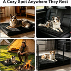 Medium size dog resting on MLIYYBE kennel mat