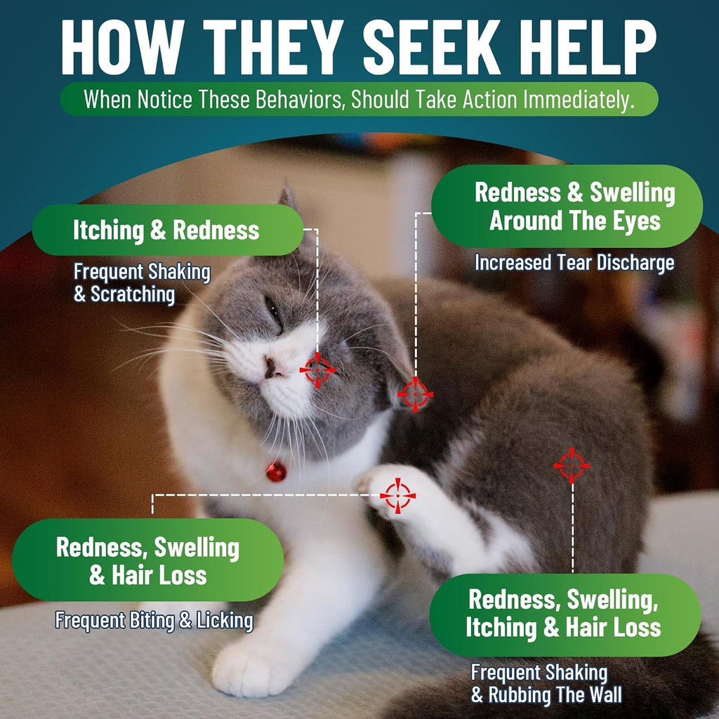 VICSOM feline allergy soft chews with chicken flavor ingredient callouts