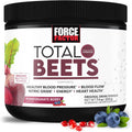Force Factor Total Beets Pomegranate Berry powder canister front view for heart health.