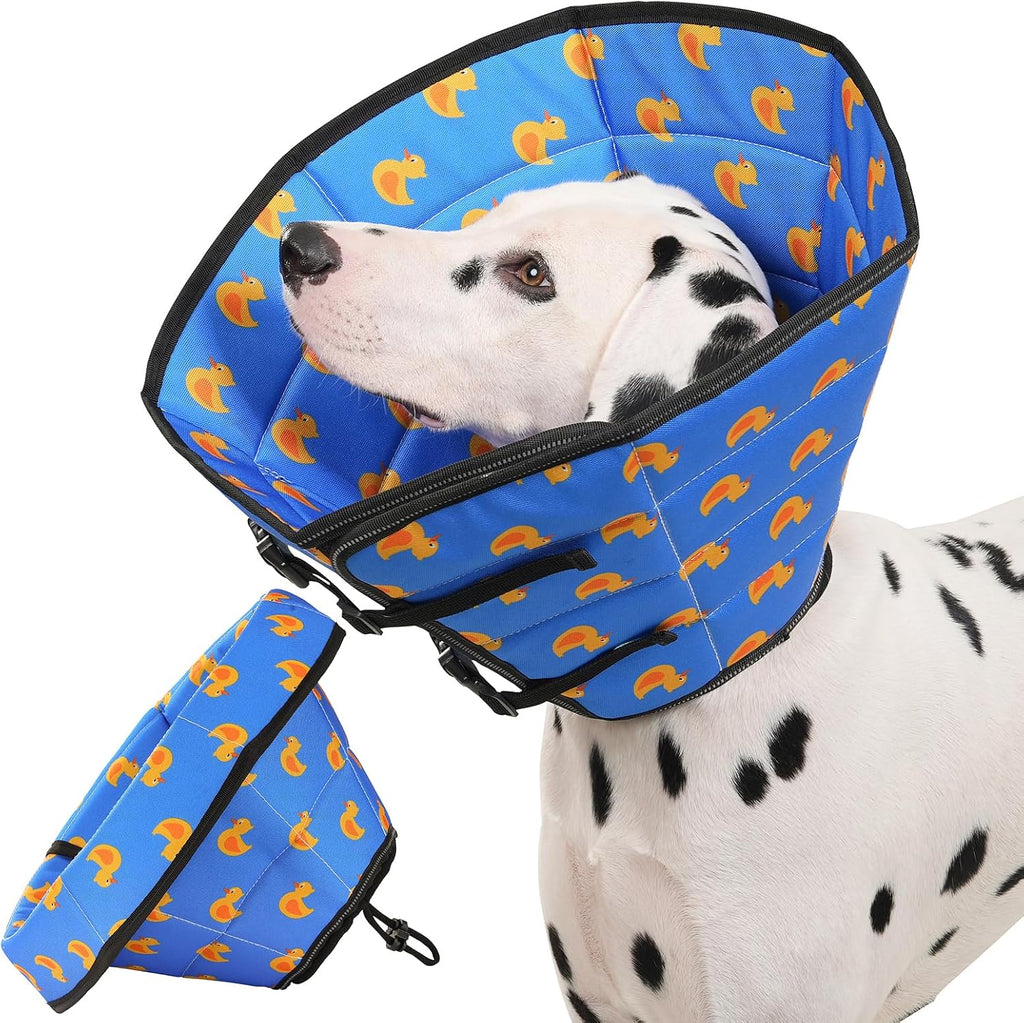 Avont dog cone alternative duck pattern front view