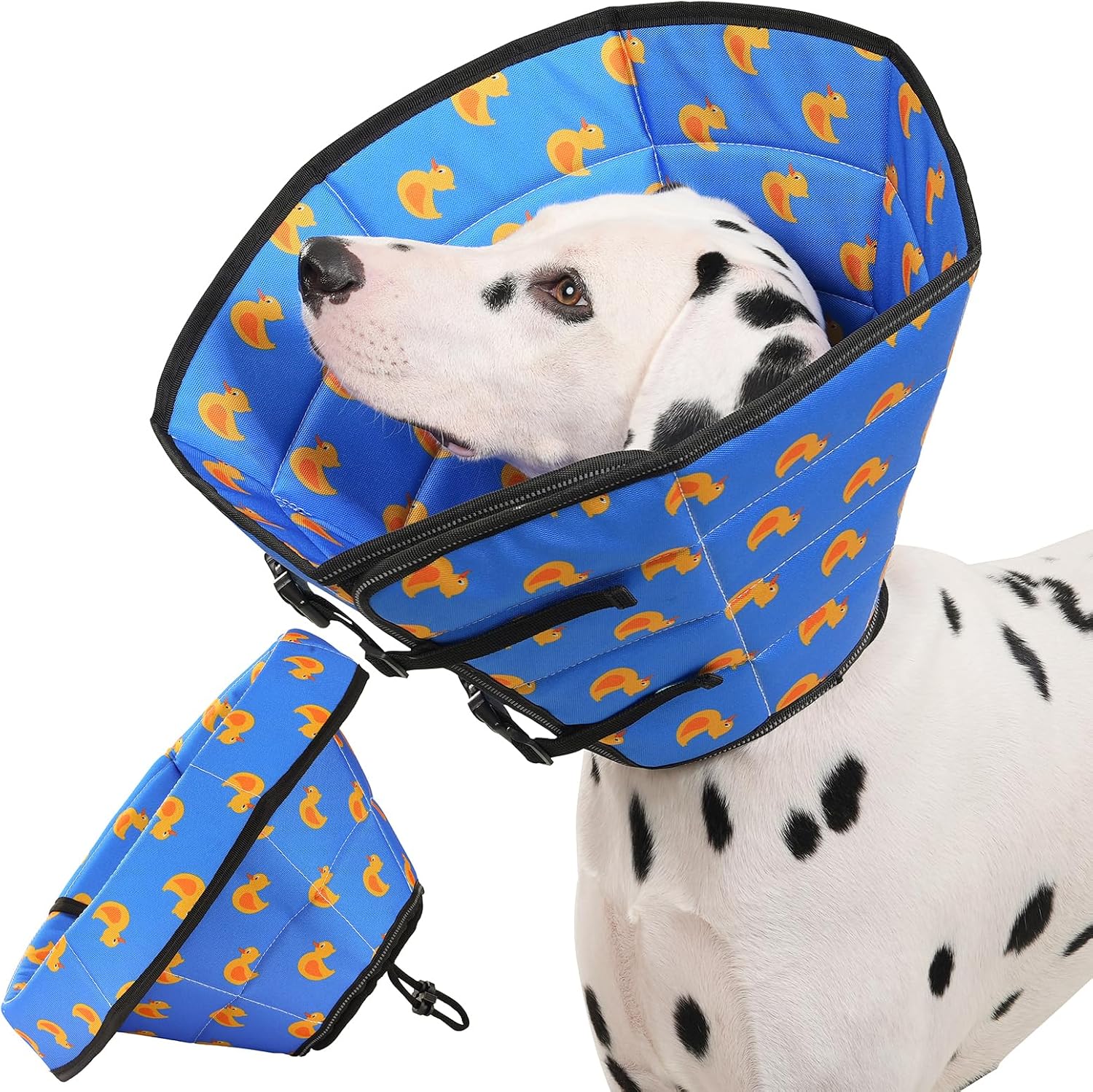 Avont dog cone alternative duck pattern front view