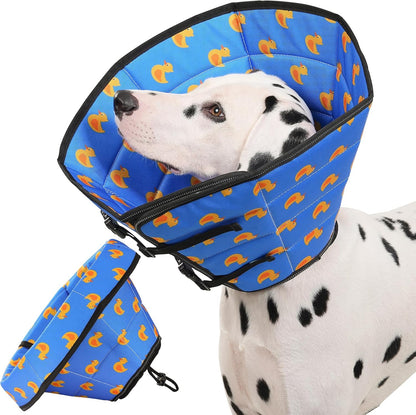 Avont dog cone alternative duck pattern front view