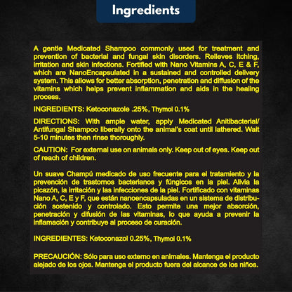 Professional grooming shampoo for treating ringworm and hot spots