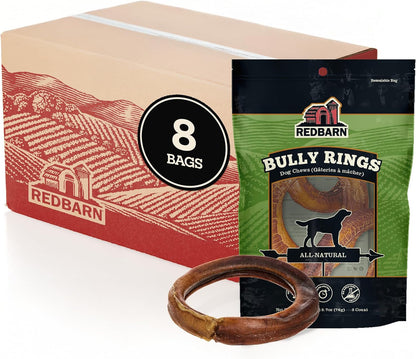 Redbarn Pet Products All-Natural 4" Bully Stick Rings for Dogs - Premium Grain-Free & Rawhide-Free Single Ingredient Long Lasting Low Odor Dental Treat for Chewers - 3 Count - Image 14
