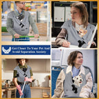 Person wearing Petskd hands free front facing pet carrier