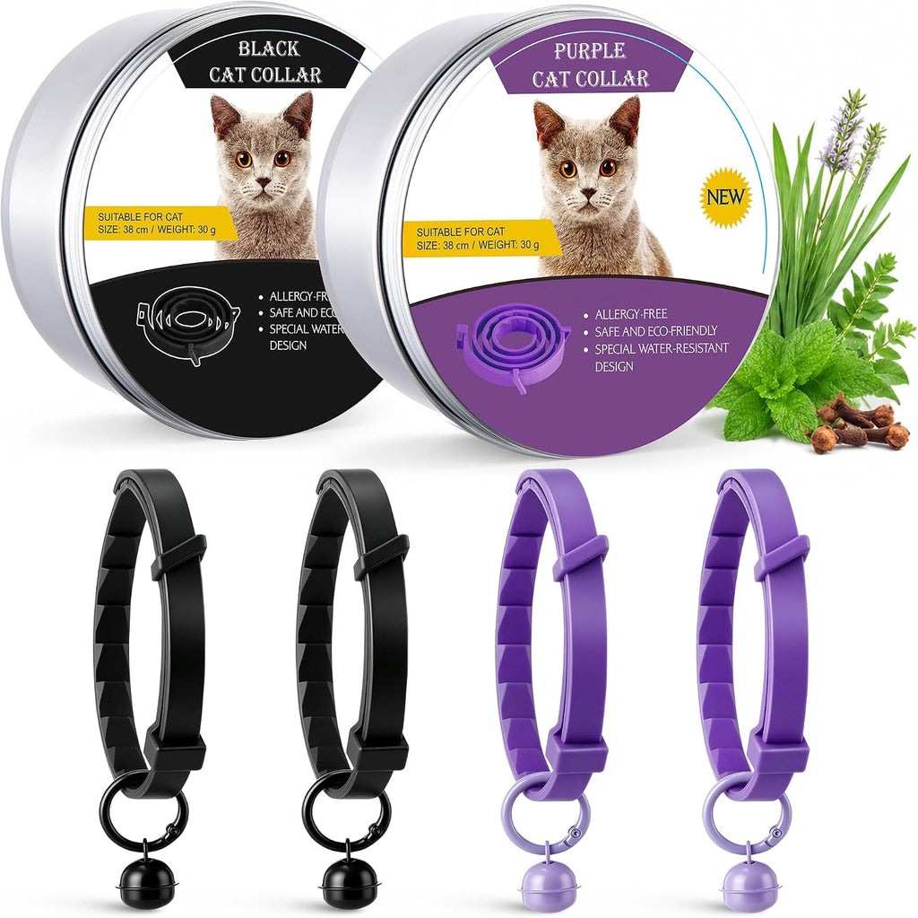 Plant Based Flea and Tick Collar for Cats and Kittens, Long Lasting Flea Prevention, Essential Oil Cat Collar, Adjustable Lightweight Design with Bell(2 Packs,Grey) - Image 11