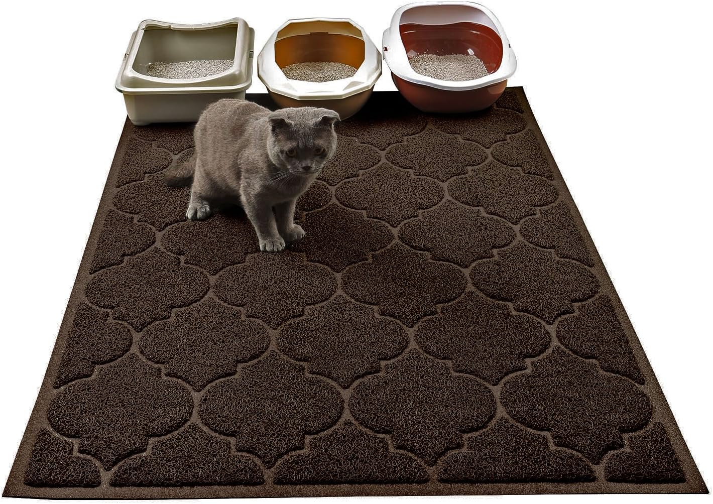 LittleTiger Cat Litter Mat, XL Super Size, Phthalate Free, Easy to Clean, 46x35 Inches, Durable, Soft on Paws, Large Litter Mat. - Image 10