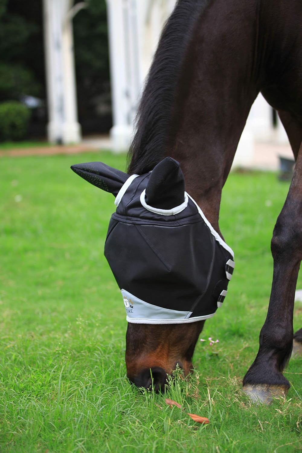 Velcro closure detail of T Teke insect protection mask