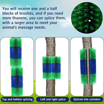 Tagysh self grooming animal brush close up view of pre drilled holes for fence installation
