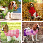 KOESON holiday season plaid pet vest dress side view