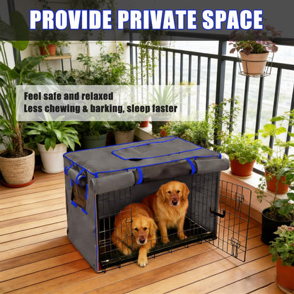 Guwamy heavy duty polyester dog kennel cover loop fastening detail