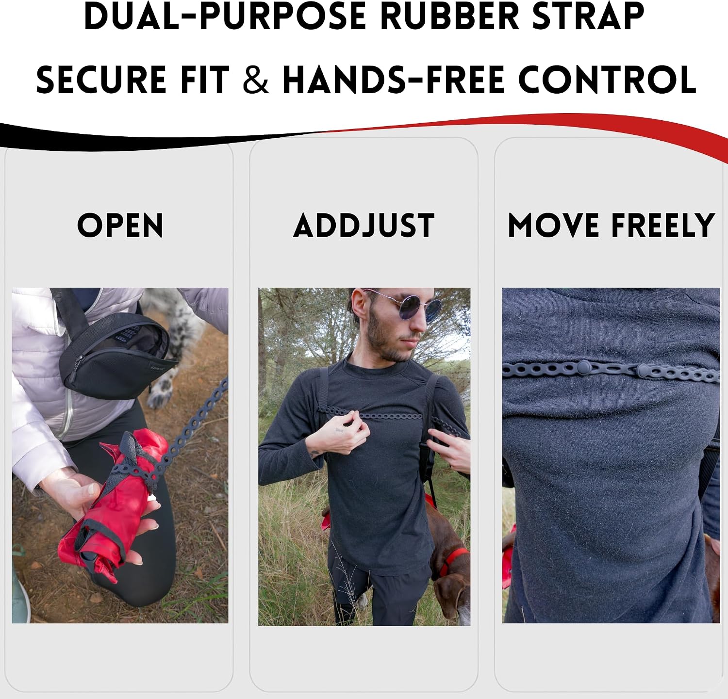 Close up of Fido Pro sling fabric and buckle durability