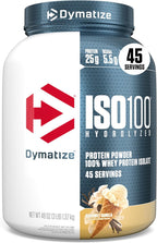 Dymatize ISO100 Whey Protein Powder Isolate, Strawberry, 25g of Protein, 5.5g BCAAs, Less Than 120 Cal., Gluten Free, 1g Fat, 1g Sugar, 2g Carb (20 Servings) - Image 9