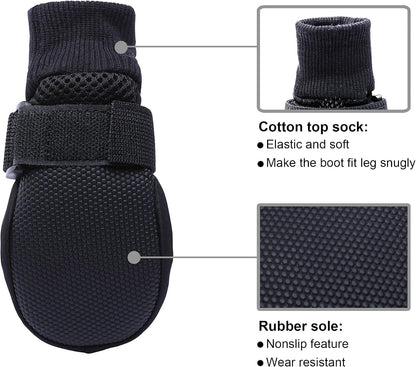 Side view of HiPaw summer dog boots with secure hook and loop strap
