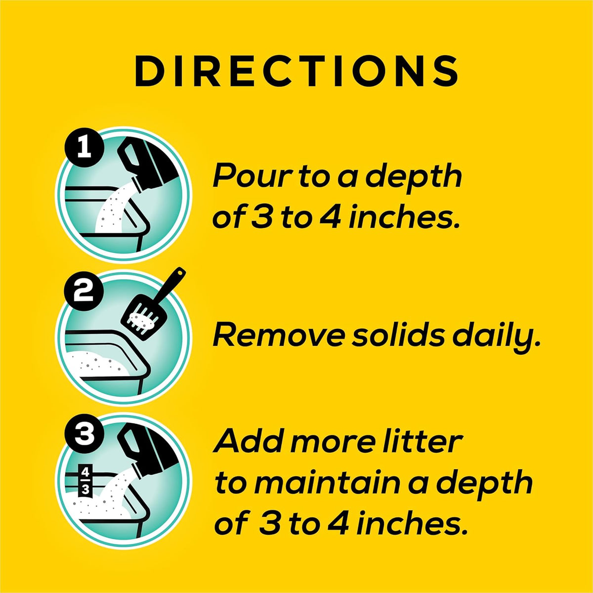 Purina Tidy Cats box label details and usage instructions