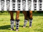 OAHELAKE cheetah pattern anti chafing equine pasture leg protection wraps