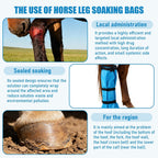 SilTriangle four piece horse soaking boot kit arranged neatly to show all included straps and pads.