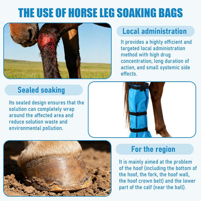 SilTriangle four piece horse soaking boot kit arranged neatly to show all included straps and pads.