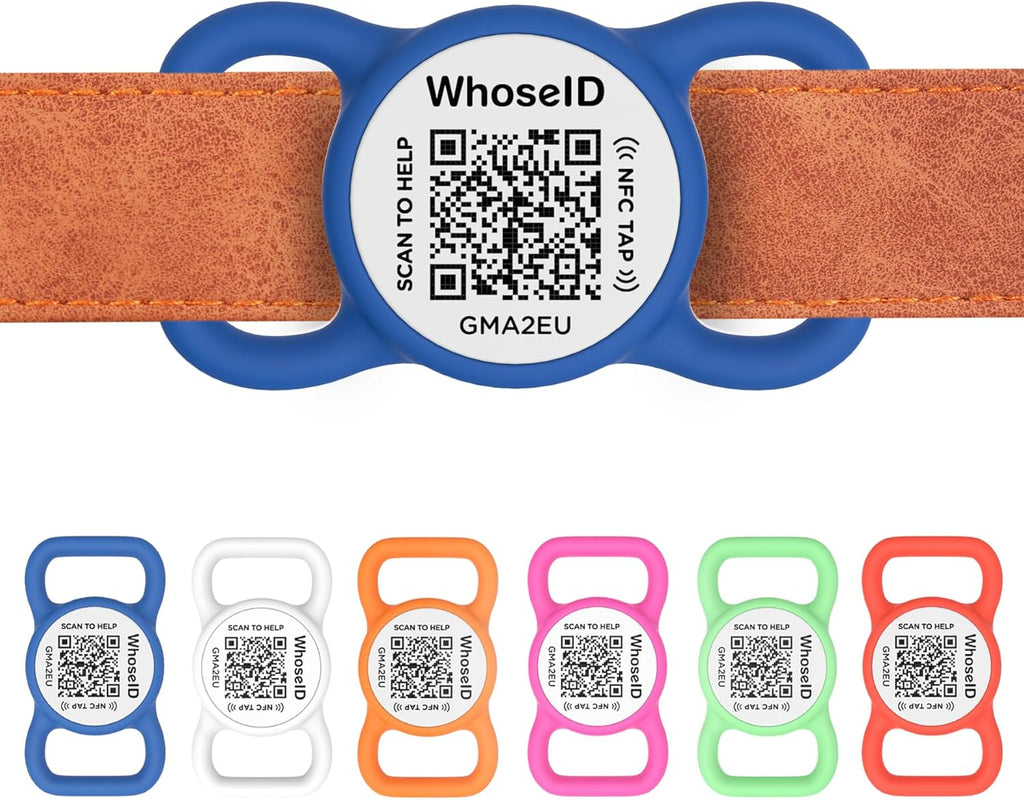 QR Code Dog Tag with NFC, Personalized Pet ID Tag, Silicone Dog ID Tag, Modifiable Pet Online Profile, Multiple Emergency Contact, Scan QR Code Send GPS Location Email (Small, Black&White) - Image 11