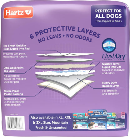 Hartz Home Protection Super Absorbent Odor Eliminating Lavender Scented No Leak Dog Pads, 50 count - Image 9