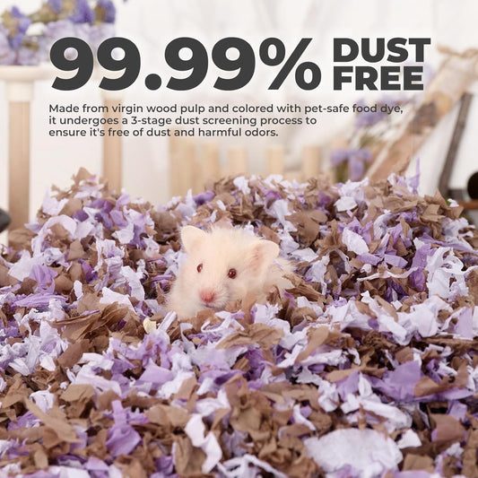 Close up of Mini&Moe dust-free paper bedding texture