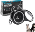 PetVest retractable dog leash 26 ft black front view