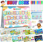 Websonaw busy book for toddlers front view featuring colorful alphabet matching theme cards