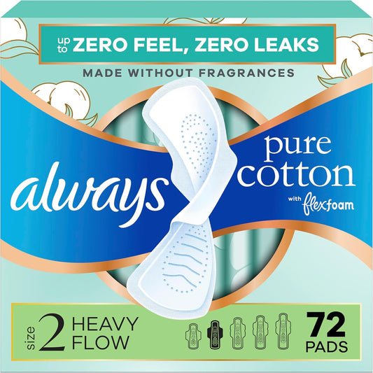 Always Pure Cotton FlexFoam Pads Size 2 front packaging view authentic imported sanitary napkins.