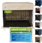 Pet Dreams Dog Crate Cover - Breathable Fabric Kennel Topper for Double-Door Crates, Fits iCrate Dog Cages 18, 24, 30, 36, 42, 48 Inches (Ivory, Medium, 30") - Image 12